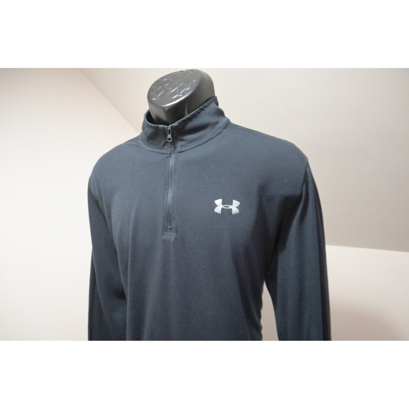 Under Armour 1/4 Zip Pullover Mens XL Black HeatGear Threadborne Active EUC gallery