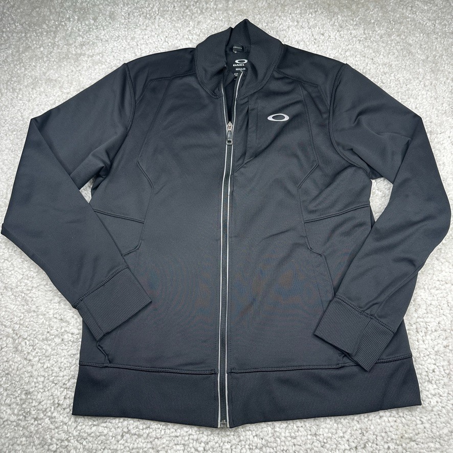 Oakley Jacket Mens Large Black Full Zip Active Performance Wicking Stretch gallery