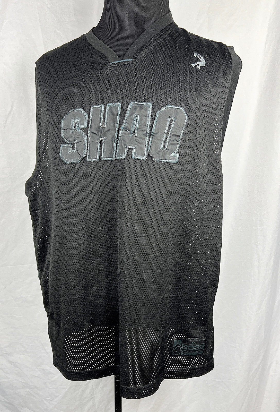 Shaq S032 Sewn-Lettering Sleeveless Black Mesh Jersey Shirt XXL gallery