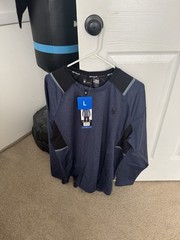 Spider Active Men’s Long Sleeve Shirt – Blue, Black – Active Wear – Size Large