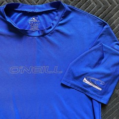 O’neill Rash Guard Fit 50+ UV Blue Short Sleeve Small