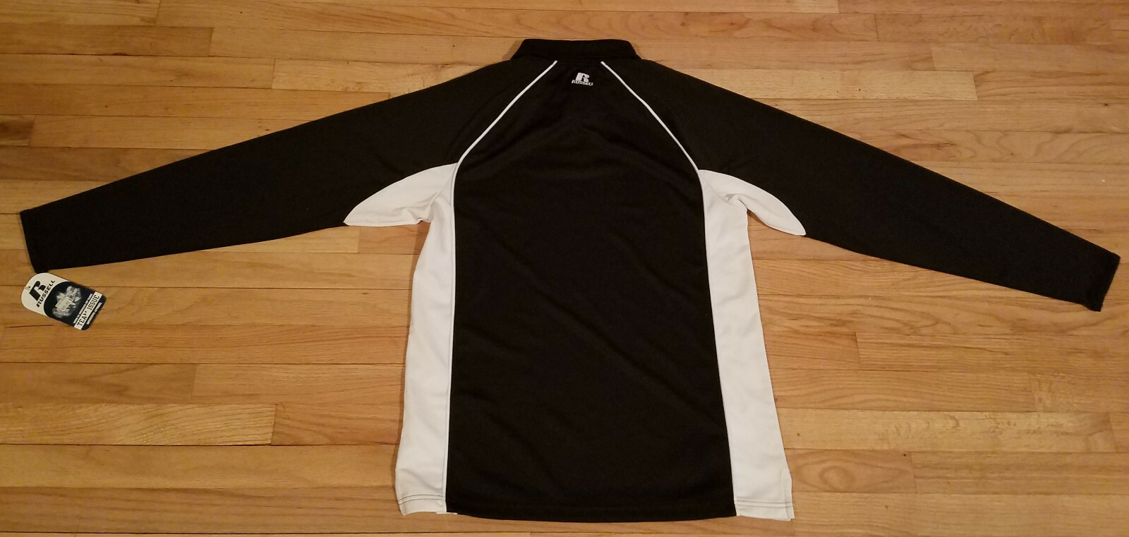 Russell Athletic Team Issue Long Sleeved Black & White Shirt - Sz M NWT gallery