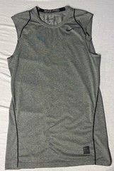 Nike Pro Tank Top Mens Small Dri-Fit 703102-091 Fitted Sleeveless Gym Shirt Gray