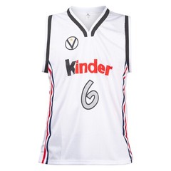 Manu Ginobili 6 Bologna Basketball White Top Sleeveless Retro Sport Vintage
