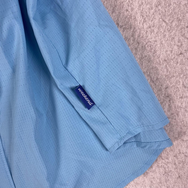 Chubbies Shirt Mens Large Blue Weekend Sport Fishing Long Sleeve Vented Stretch gallery