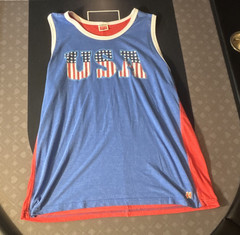 Homage Made in the USA Men’s L Red/Blue/White Graphic Jersey Tank Crew Neck