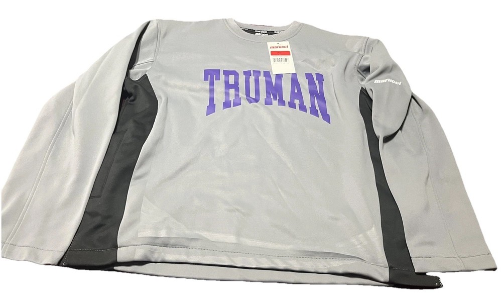 Marucci Pullover Mens Medium Gray Performance Long Sleeve Truman Baseball Top