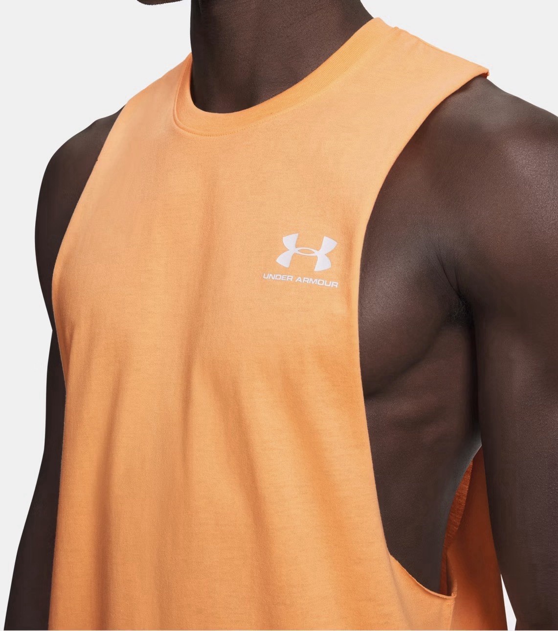 NWT Men’s Size M Under Armour Left Chest Cut Off Tank Top Shirt 1329286-870 $25 gallery
