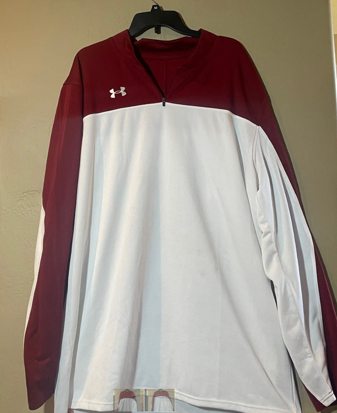 Under Armour Mens basketball Shooter Shirt Burgundy/white Size 3XL $60 retail gallery