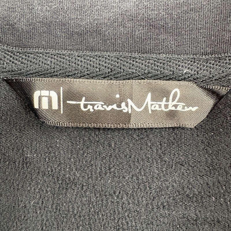 Travis Mathew Pullover Mens Extra Large Black Cloud Quarter Zip Long Sleeve Golf gallery