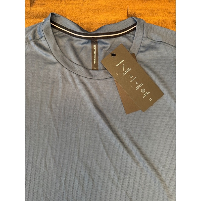 Ten Thousand Lightweight Shirt Orion Blue Mens Large NWT Training Gym Tee gallery