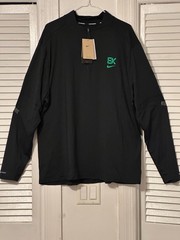 Nike EK Collection Mens Running Dri-Fit Long Sleeve Reflective Shirt ~ Black XXL