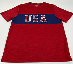 Old Navy GO-DRY Men’s Size M Crew Neck Short Sleeve Quick Dry USA Graphic Tee