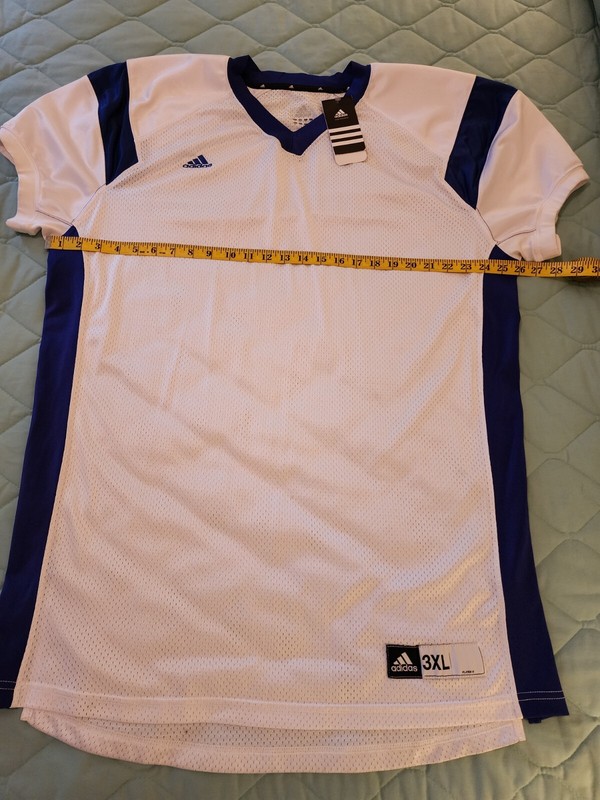 Adidas Mens V Neck Jersey Climacool Football Baseball Blue Pipe Stretch Size 3XL gallery