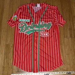 Spencers Workshop Baseball Jersey Red Holiday Drinking Team Christmas Mens Med