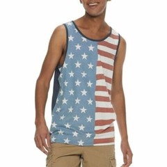 Urban Pipeline Graphic Tank Color Americana Mens Size M New
