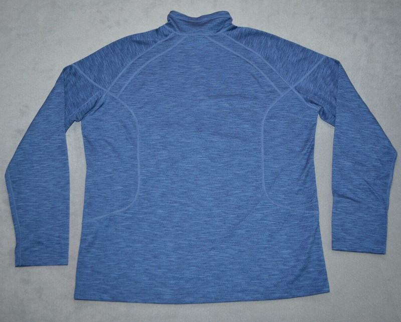 REI Midweight Long Underwear Half Zip Shirt 870149 Mens XL Blue Made in USA gallery