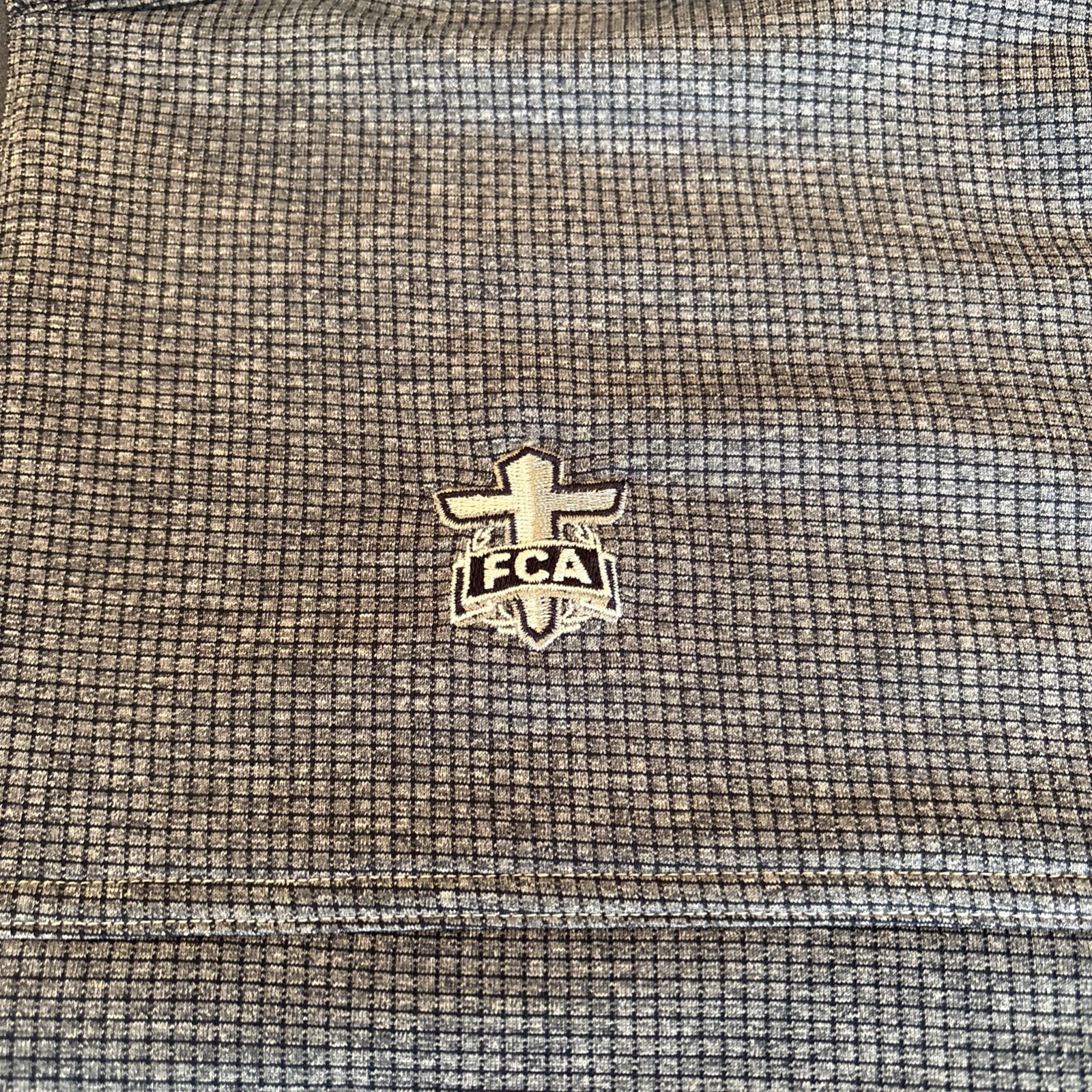 Columbia Golf Quarter Zip Pullover Mens XL Blue FCA Logo Long Sleeve Performance gallery