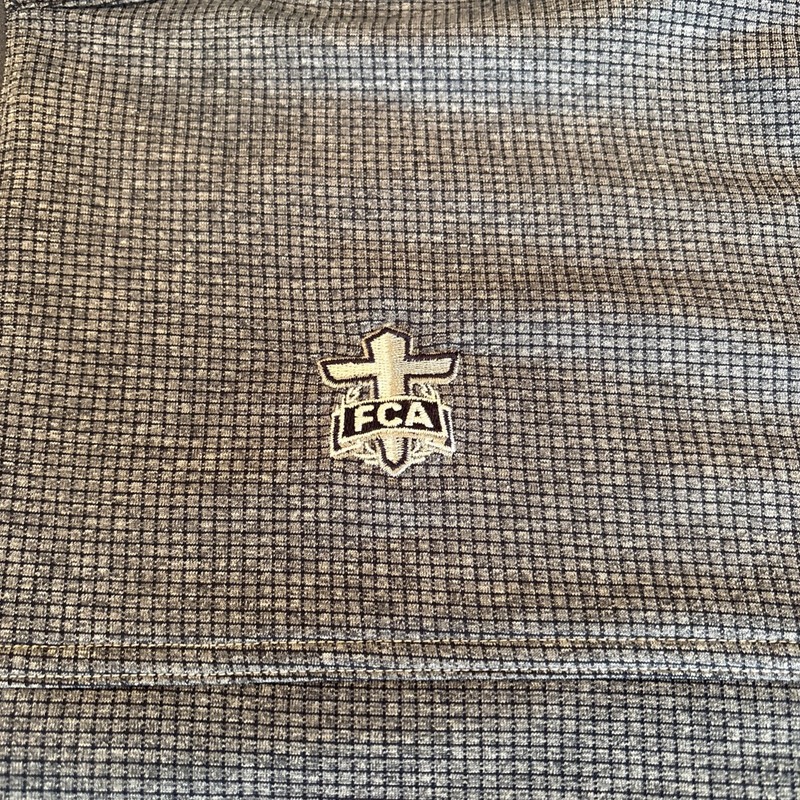 Columbia Golf Quarter Zip Pullover Mens XL Blue FCA Logo Long Sleeve Performance gallery