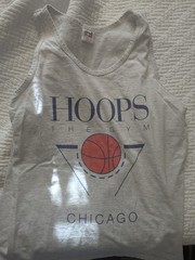 Hoops The Gym Chicago Tank Top XL Vintage 90s Basketball Jordan Era Bulls NBA