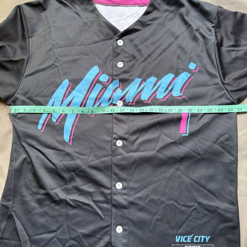 Max Verstappen Miami Vice Baseball Jersey Mens Large Black Fusion Motorsport gallery