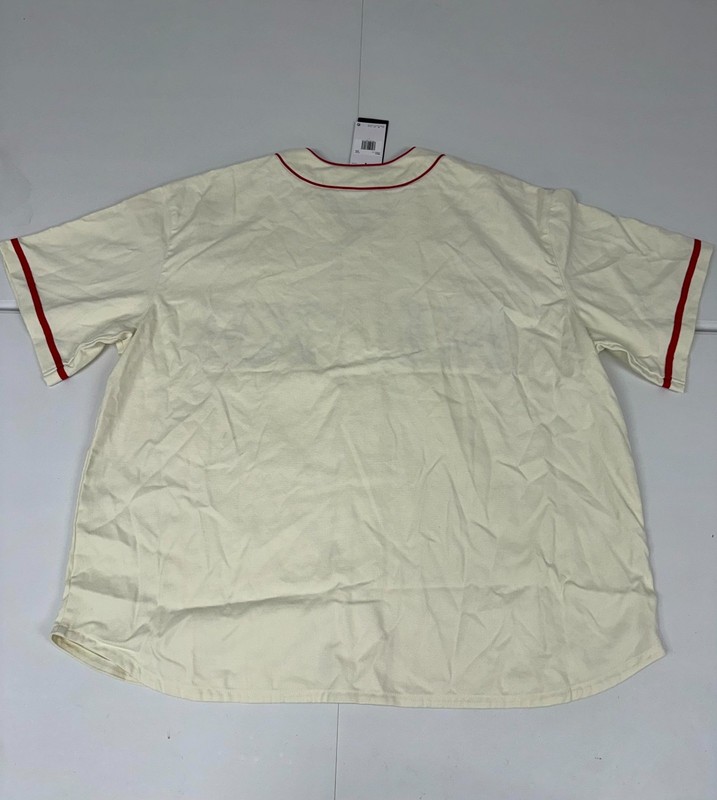 Nike Life Short Sleeve Vintage Sport Top Mens 2XL Beige Drop Shoulder Athleisure gallery
