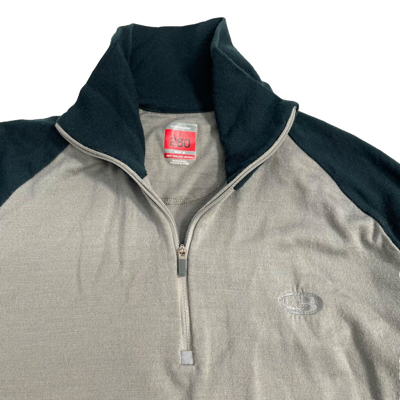 Icebreaker 1/4 zip 260 Bodyfit Performance Merino Wool Baselayer Pullover Mens M gallery