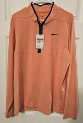 Nike Dri-Fit Victory Men’s Half-Zip Golf Top Magic Ember Pure Black Large NEW