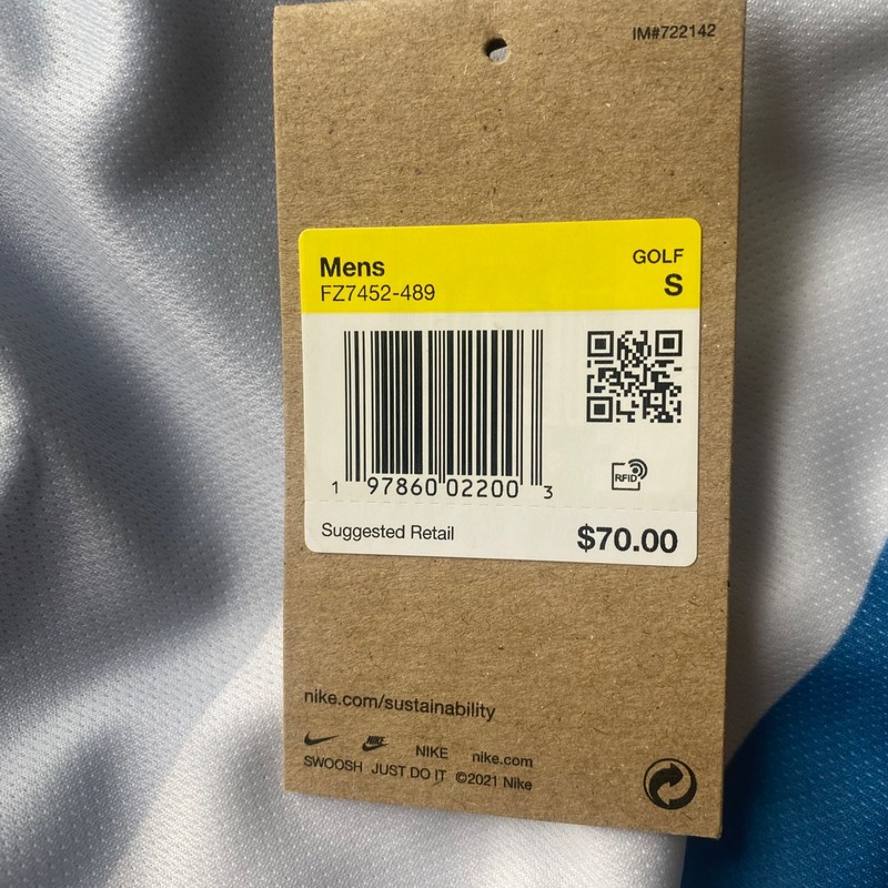 Nike Men's S Victory + Dri-FIT Golf Polo Blue Stripe FZ7452-489 MSRP $70 gallery