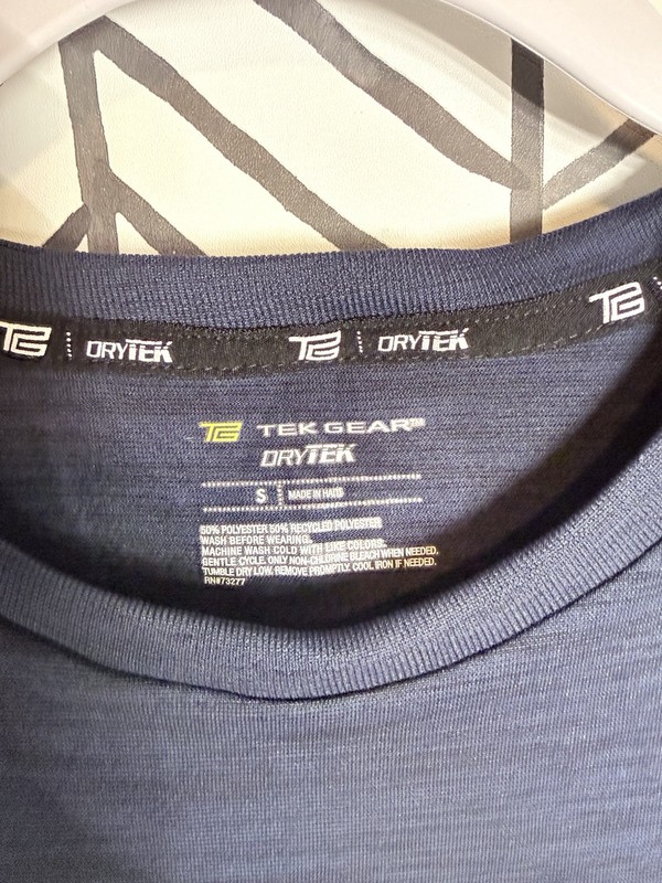 Tek Gear Dry Tek Blue Black Activewear Quick Dry Tank Top Men’s Small 6003 gallery