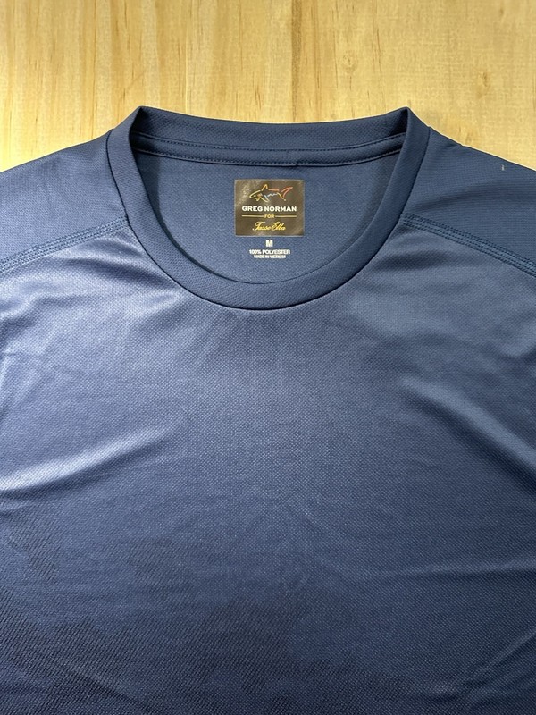 Greg Norman Tasso Elba Men’s Medium Shirt Blue Short Sleeve Athletic Training M gallery