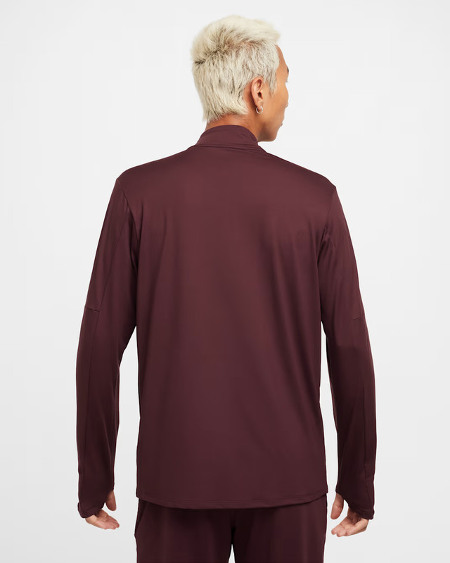 NIKE MEN ELEMENT RUNNING HALF ZIP DRI-FIT SHIRT BURGUNDY#DD4756-NWT gallery
