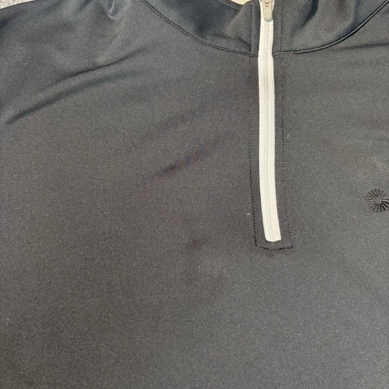 Peter Millar Perth Performance 1/4 Zip Mens Large Pullover Black Golf Stretch gallery
