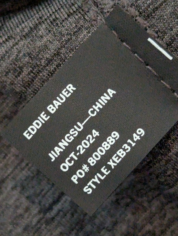 Eddie Bauer 1/4 Zip Base Layer Heavyweight Long Sleeve Shirt Mens Size Large NWT gallery