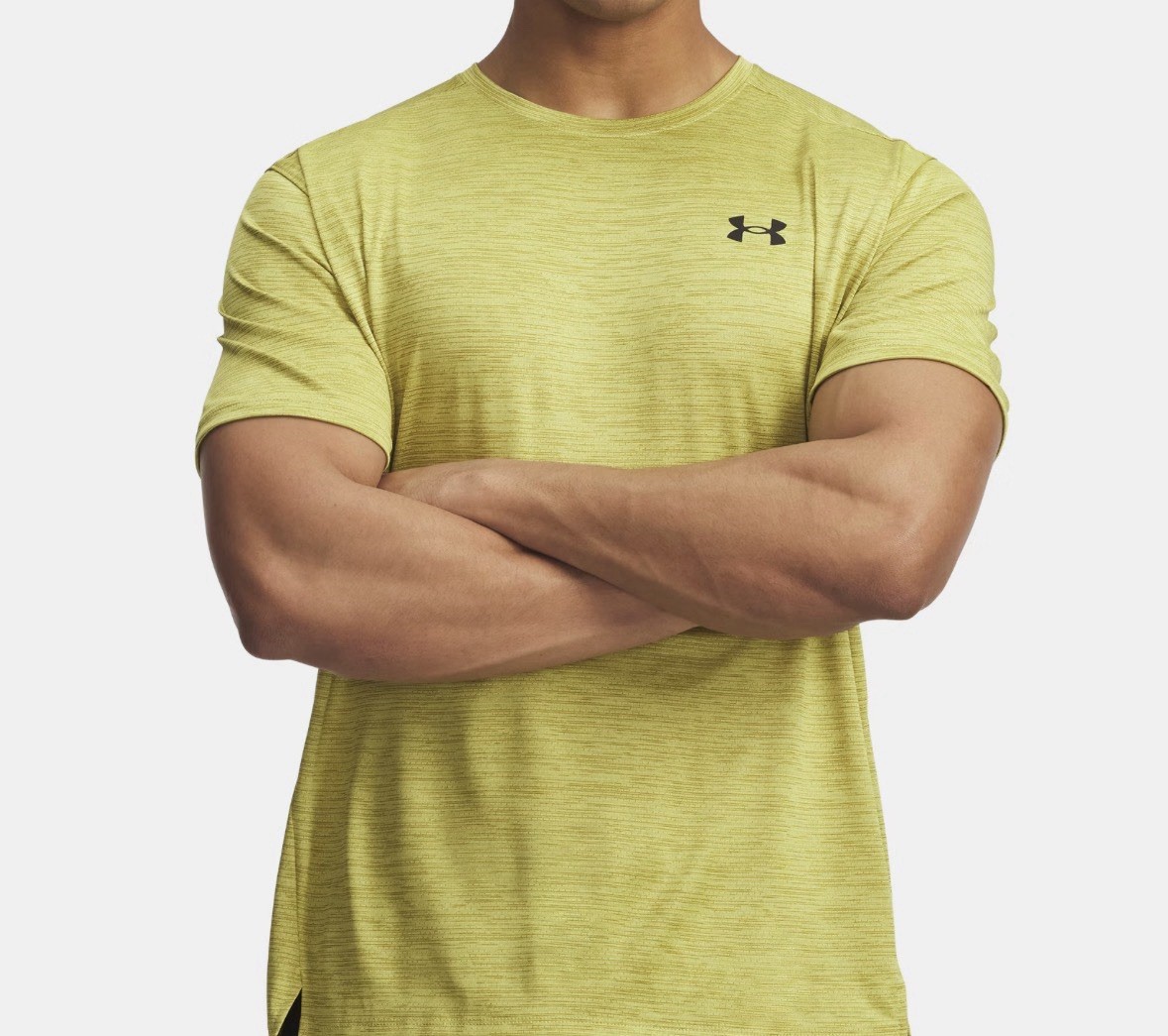 NEW Under Armour Tech Vent Short Sleeve Mens Shirt Yellow Shade Loose Fit 2XL gallery