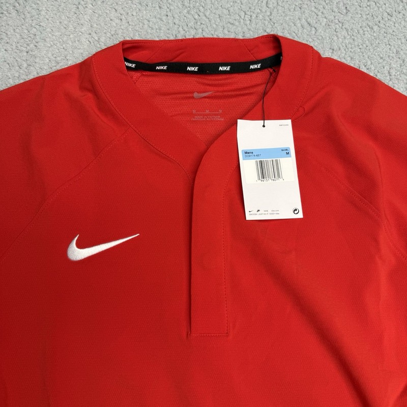 Nike Pullover Mens M Red White Baseball Performance Pregame Top DO9174-657 gallery