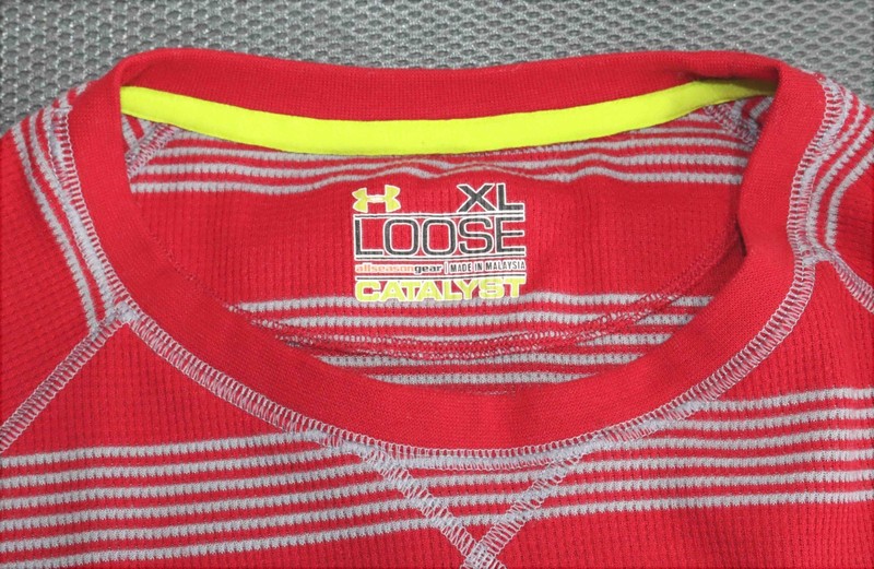 2 - Under Armour Catalyst Thermal Regular Waffle Crew Neck Shirt Mens Size XL gallery