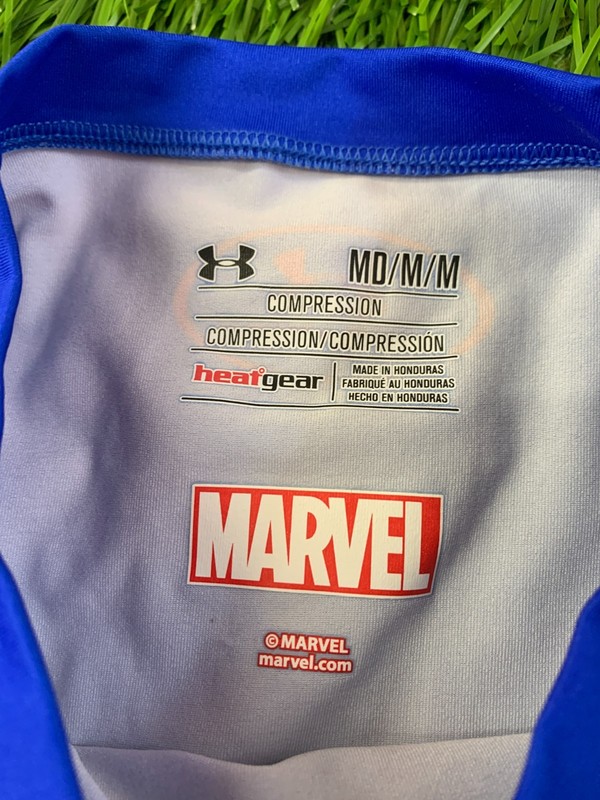 UNDER ARMOUR X marvel CAPITAN AMERICA HEATGEAR 2015 MEN TEE SHIRT JERSEY SIZE M gallery
