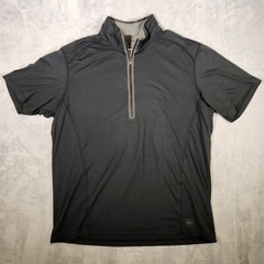 REI Shirt Mens XL Black Mock Neck 1/4 Zip Vented Athletic Gym Training Hiking