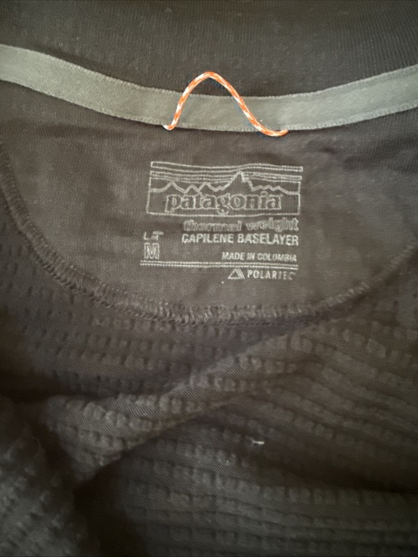Patagonia Capilene Thermal Weight Zip-Neck Pullover Base Layer Black Men's Sz M gallery