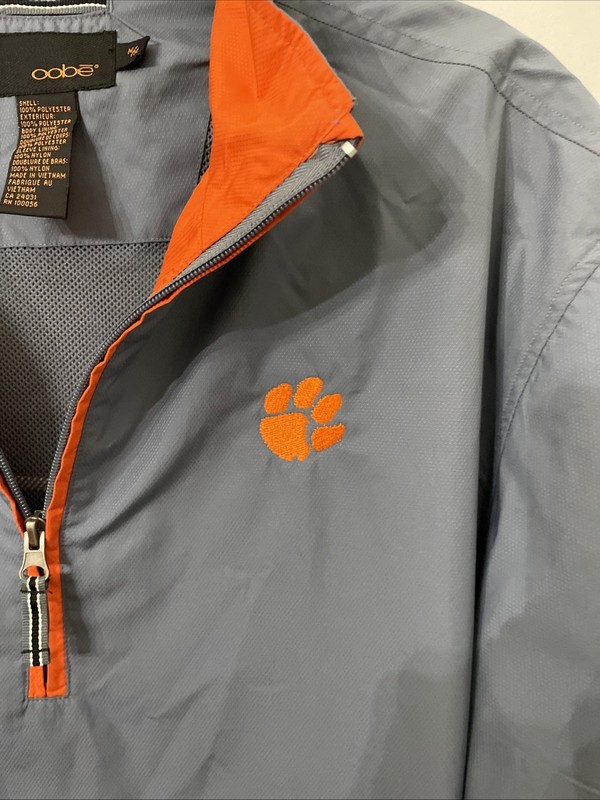 OOBE Quarter Zip Pullover Men’s Medium gray Hydro vent Clemson gallery