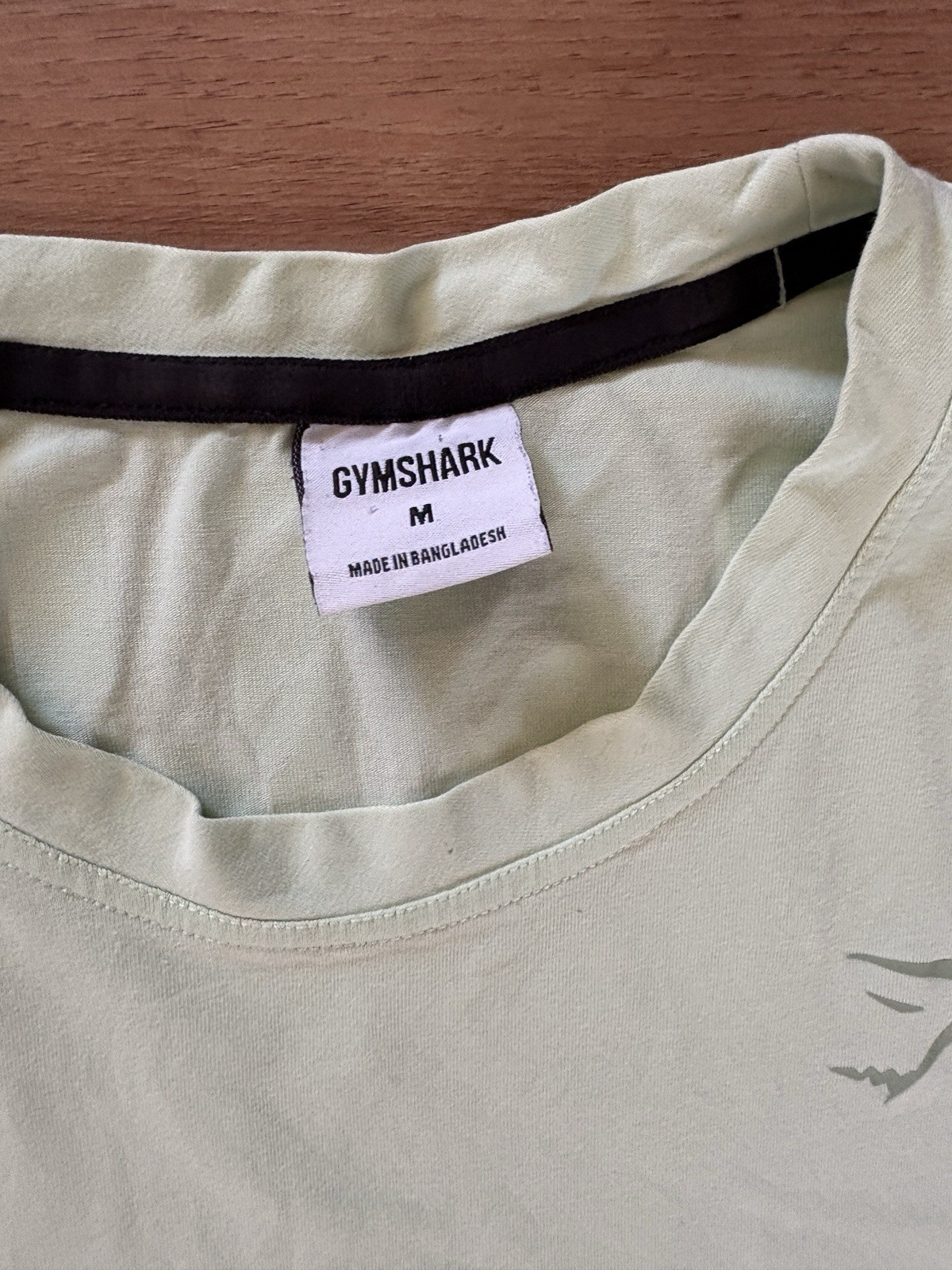 Gymshark Men's Medium Light Green Short Sleeve Spellout Logo Fitness T-Shirt Tee gallery
