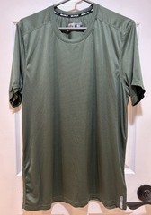RBX X-Train sz Large Green Black Check Pattern Mens short sleeve athletic shirt