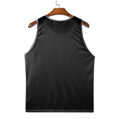 Summer Men’s Luxury Knit Fashion Transparet Tank Tops O Neck Sleeveless Mes