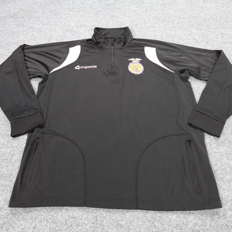 FFA Trupointe Pullover Mens Large Black Quarter Zip Team 365 Embroidered Logo gallery