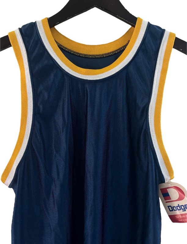 vintage dodger dazzle basketball jersey mens size small NOS NWT 90s USA made gallery