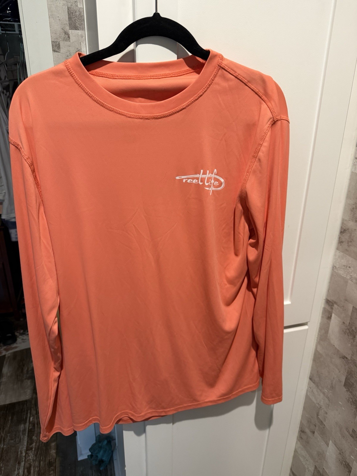 Reel Life men’s size XL coral long sleeve rash guard T-shirt gallery