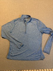 NIKE DRI FIT Running Pullover Quarter Zip Blue Very Good Cond. Womens XL