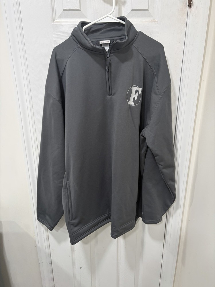 Badger Sport - Men’s - Performance 1/4 Zip Pullover - 2XL - Gray - F Logo