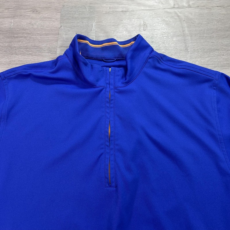 Donald Ross Pullover Mens Large Blue Quarter Zip Golf Performance Long Sleeve gallery
